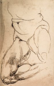 Figure masculine agenouillée